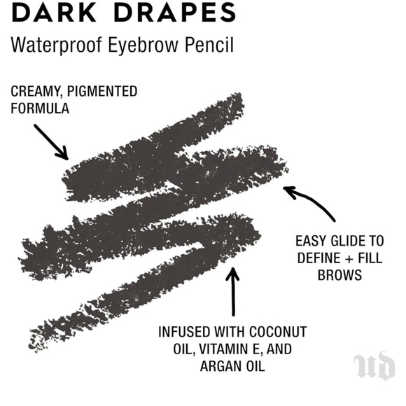 NWT URBAN DECAY Brow Beater Micro Fine Brow Pencil and Brush, Dark Drapes 0.05g - Picture 2 of 3